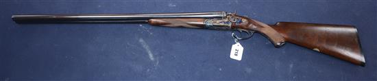A Tate & Tate 12-bore side by side shot gun, (Gunmakers of Eastbourne)